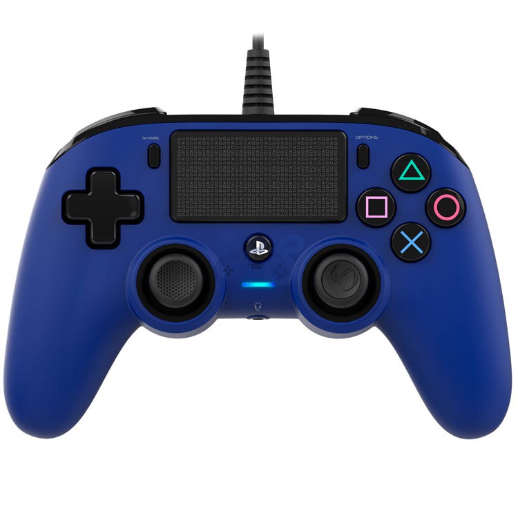 nacon wired compact controller blue ps4