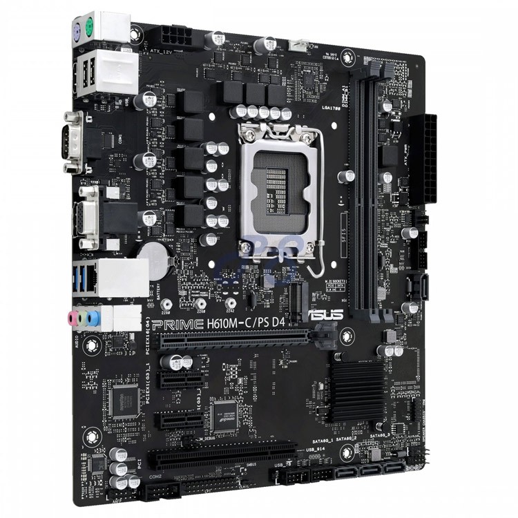 asus prime h610mcps d4 matx motherboard intel chipset