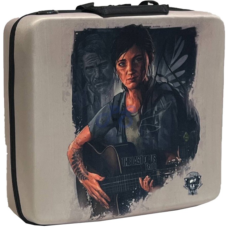playstation 4 slim hard case ellie with guittar the last of us part ii