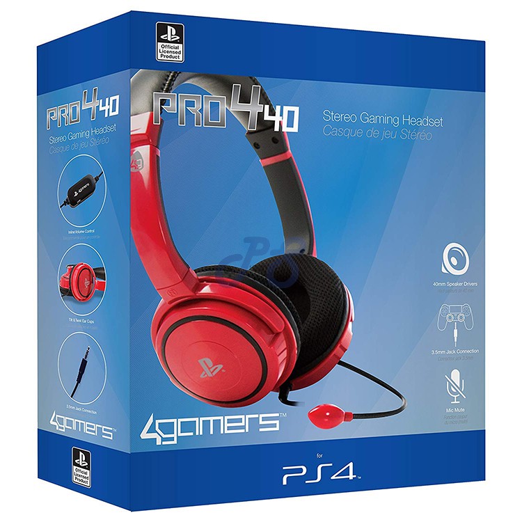 ps4 stereo gaming headset 10 red
