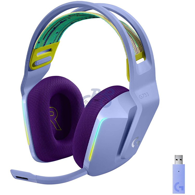 logitech g733 lightspeed wireless gaming headset lilac