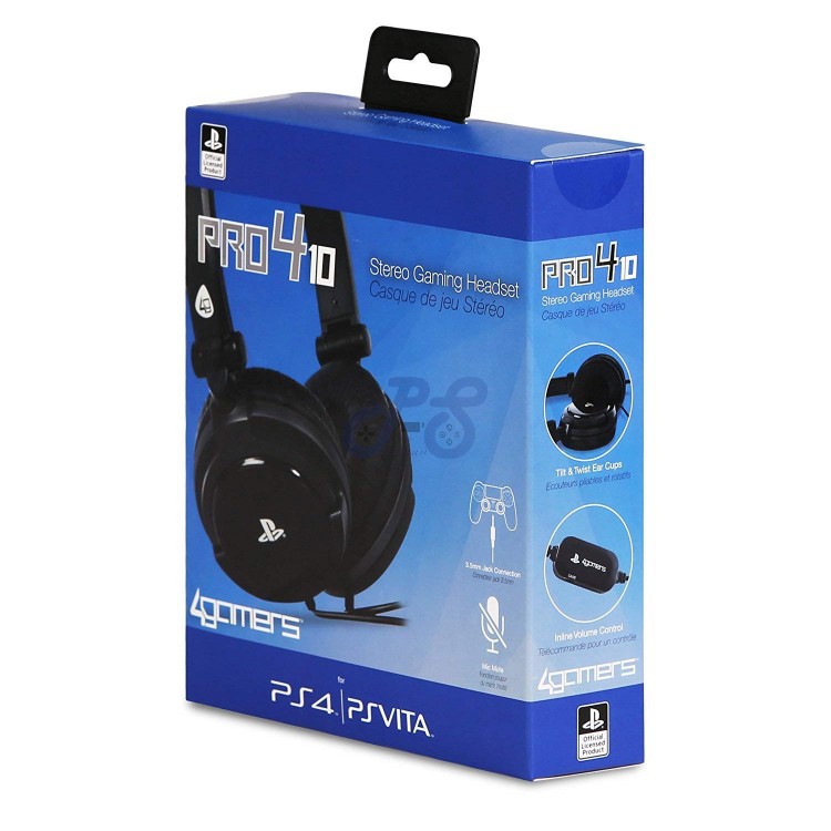 4gamers pro4 10 stereo headset for ps4 black