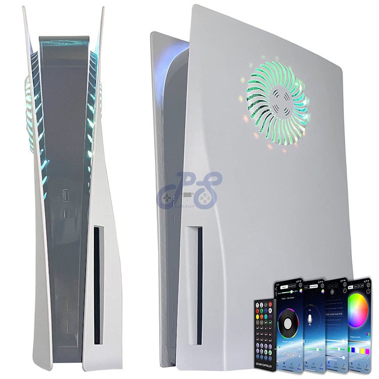 dobewingdelou ps5 standard rgb faceplate with cooling vent white