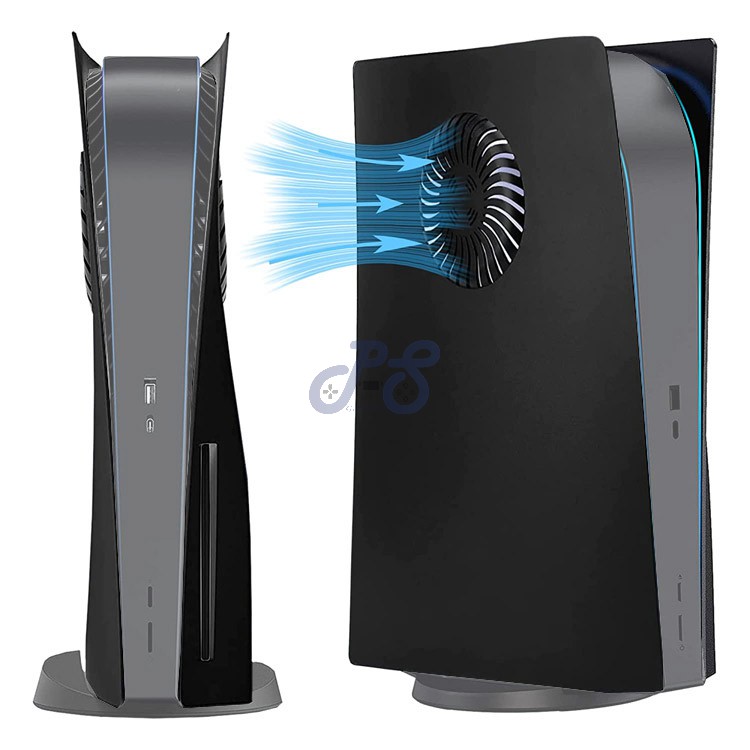 ps5 faceplate with cooling vent black