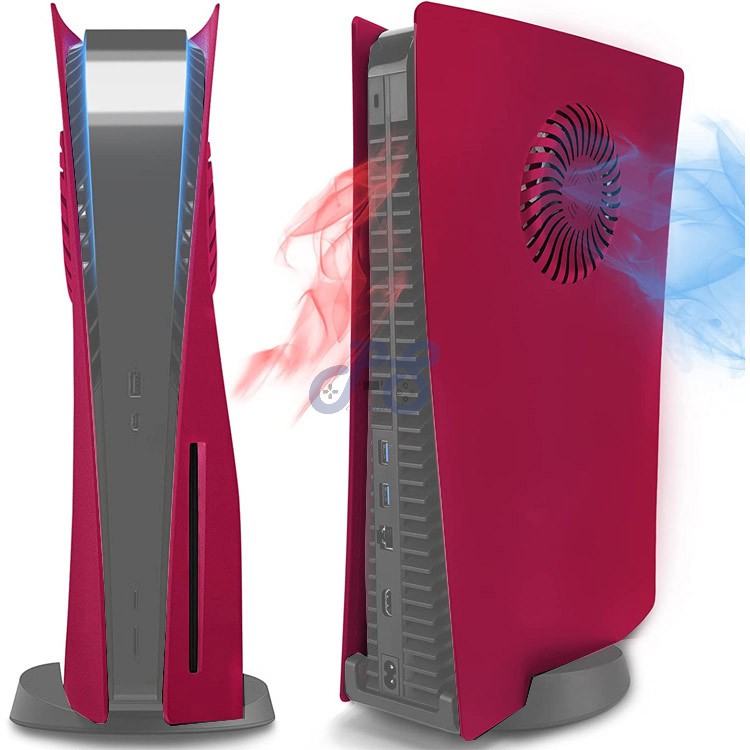 ps5 faceplate with cooling vent red