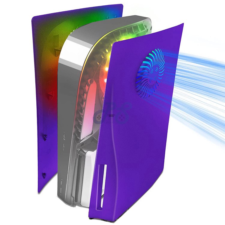 sikemay ps5 standard rgb faceplate with cooling vent purple