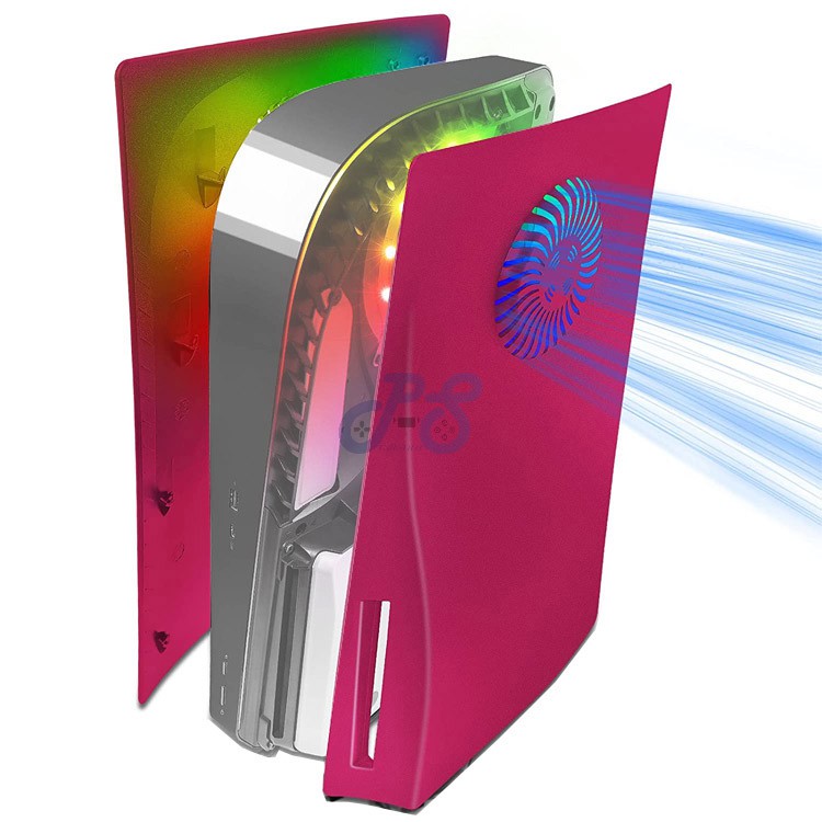 sikemay ps5 standard rgb faceplate with cooling vent red