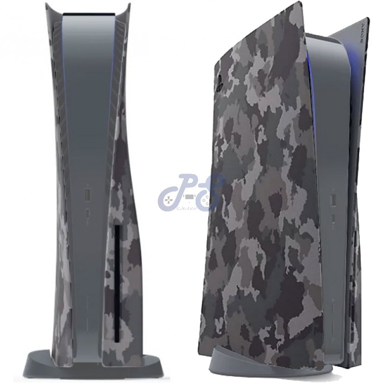 ps5 console covers standardedition grey camouflage