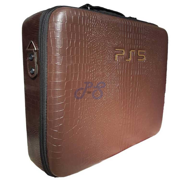 playstation 5 hard case brown leather