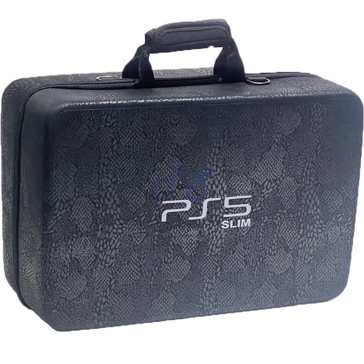 playstation 5 slim hard case black texture pattern