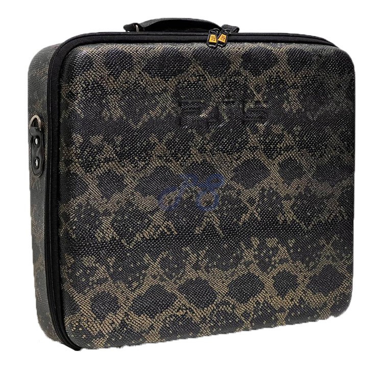 playstation 5 hard case snake leather dark brown