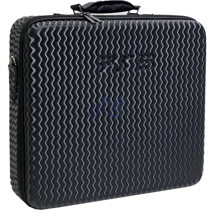 playstation 5 hard case zig zag black