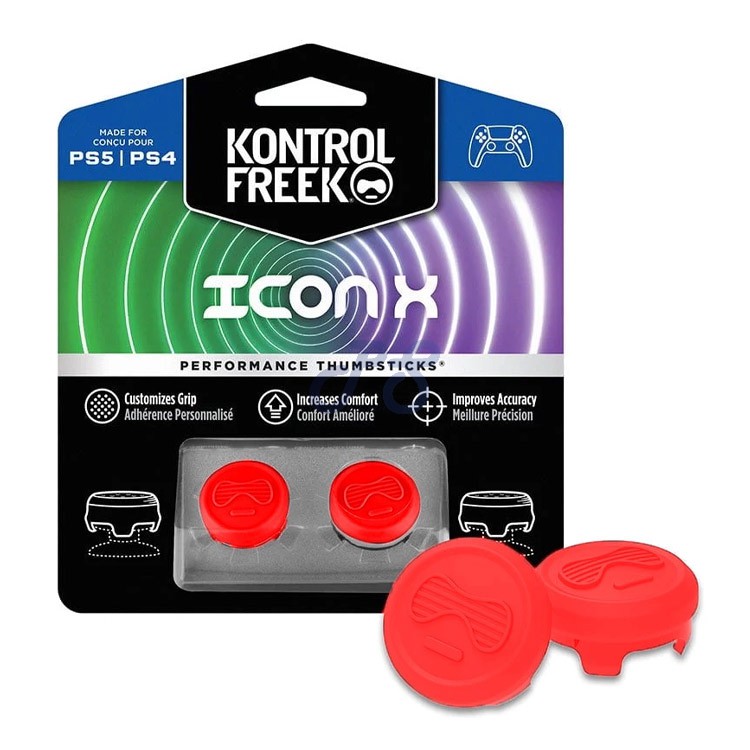 kontrolfreek icon x performance thumbsticks for playstation red