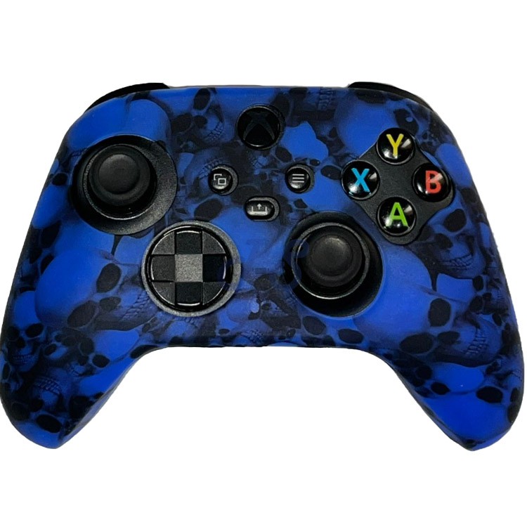 xbox series x s controller cover blue skulls