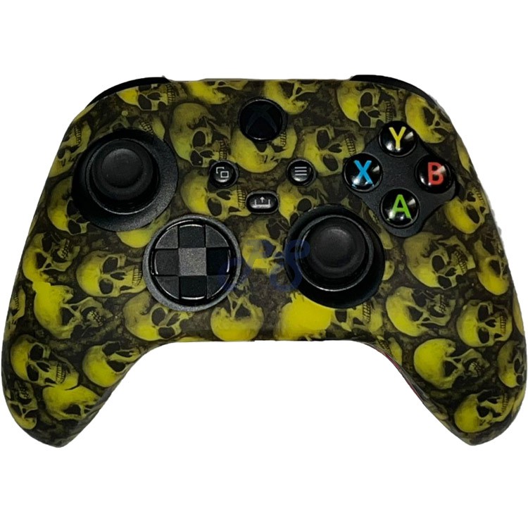 xbox series x s controller cover yellow skulls