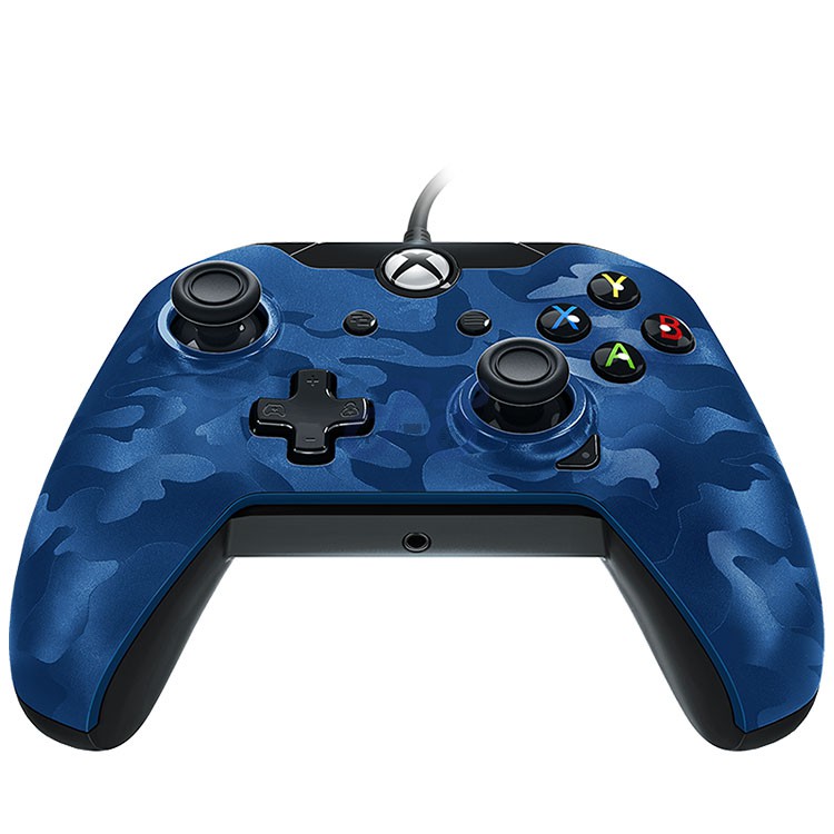 pdp dx wired controller for xbox one blue camo