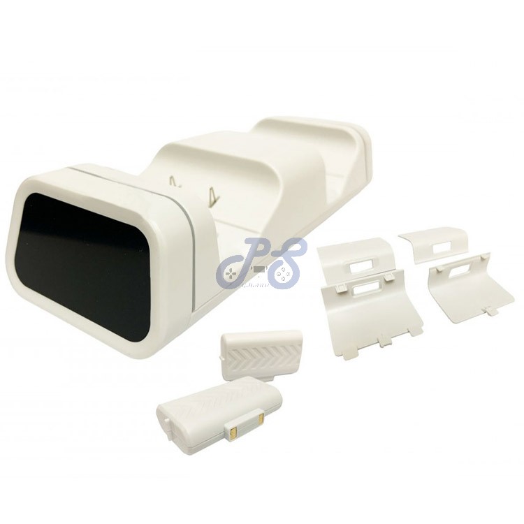 dobe charging dock with battery pack xbox white