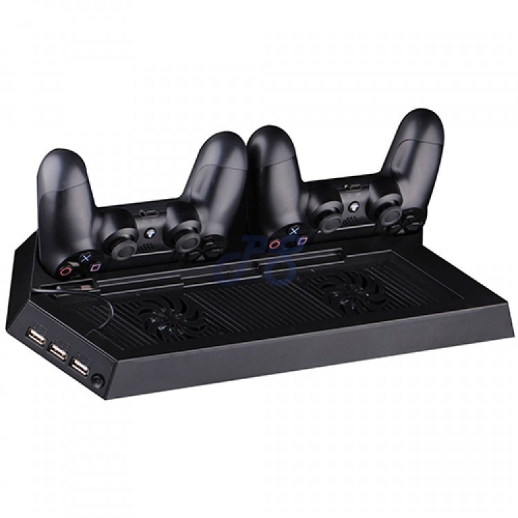 blimark ps4 vertical stand dual cooler fan charging station for playstation dualshock controllers with dual usb hub charger ports best cooling and charging system.html
