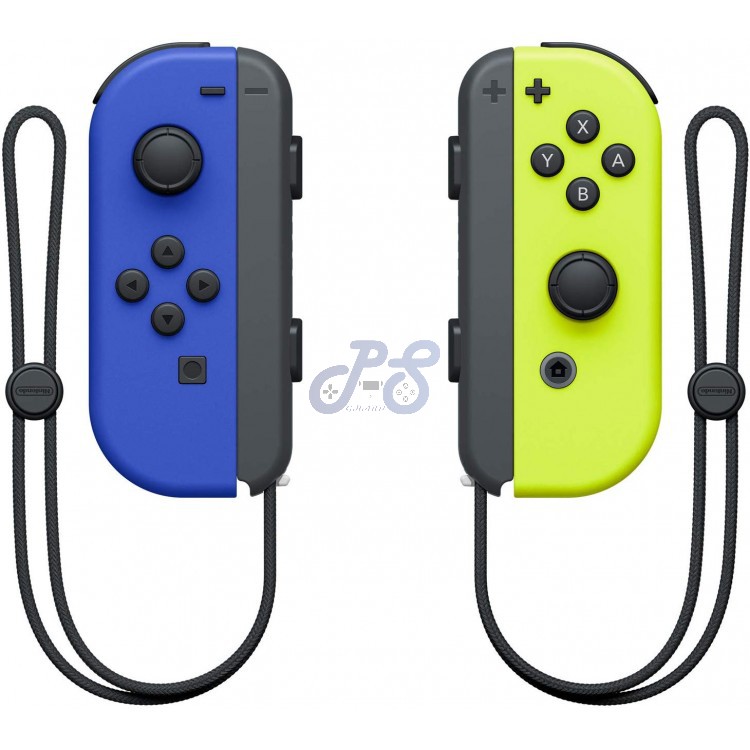 nintendo switch joy con controller pair blue neon yellow