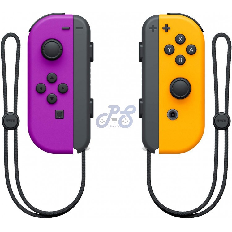 nintendo switch joy con controller pair neon purple neon orange