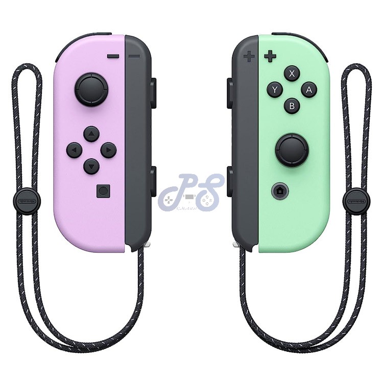 nintendo switch joycon controller pair pastel purplepastel green
