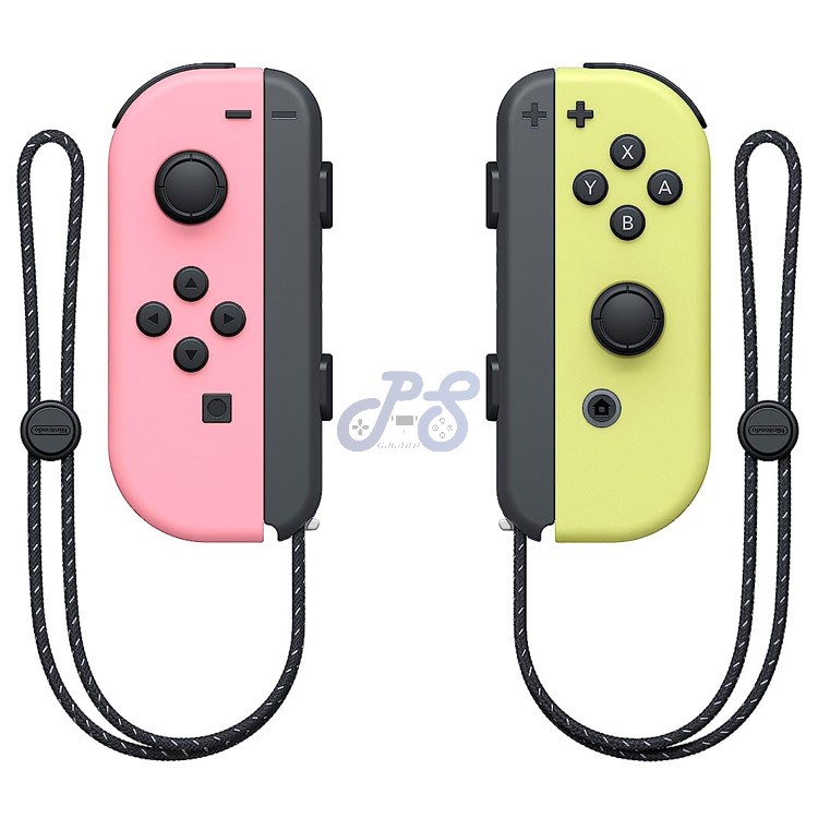 nintendo switch joycon controller pair pastel pinkpastel yellow