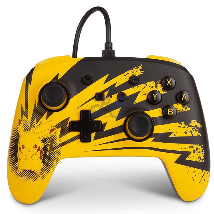 powera enhanced wired controller nintendo switch lightning pikachu