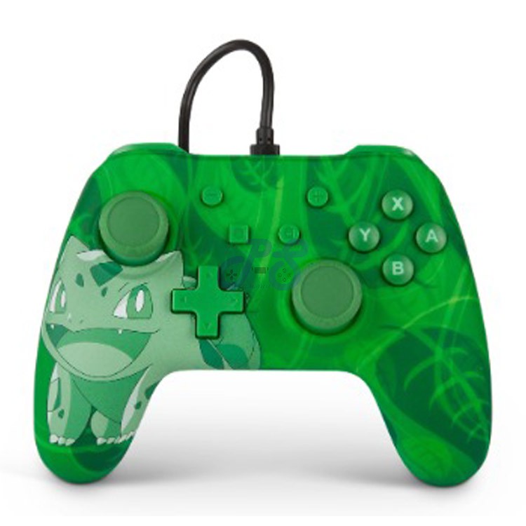 powera nintendo switch wired controller green bulbasaur edition