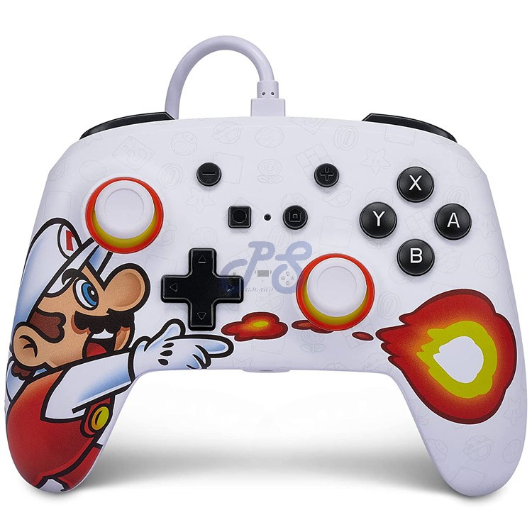 powera enhanced wired controller nintendo switch fireball mario