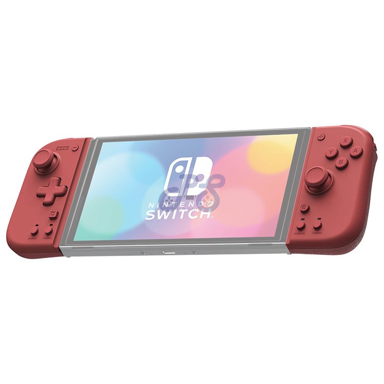 hori split pad compact for nintendo switch apricot red