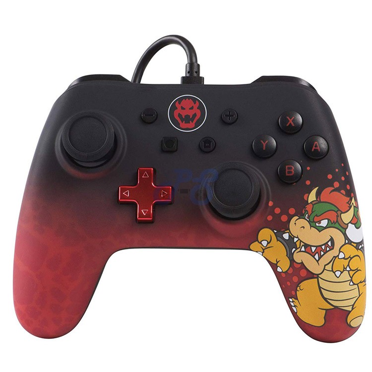 powera nintendo switch wired controller bowser edition