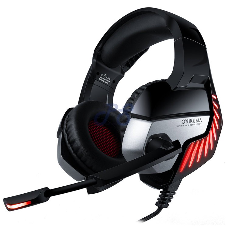 onikuma k5 pro gaming headset red led