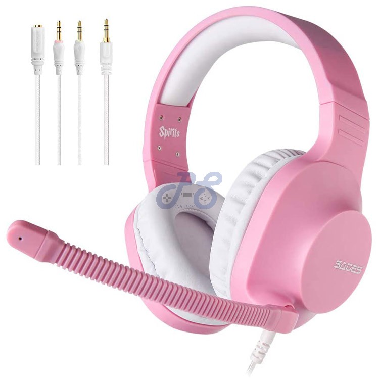 sades spirits gaming headset pink
