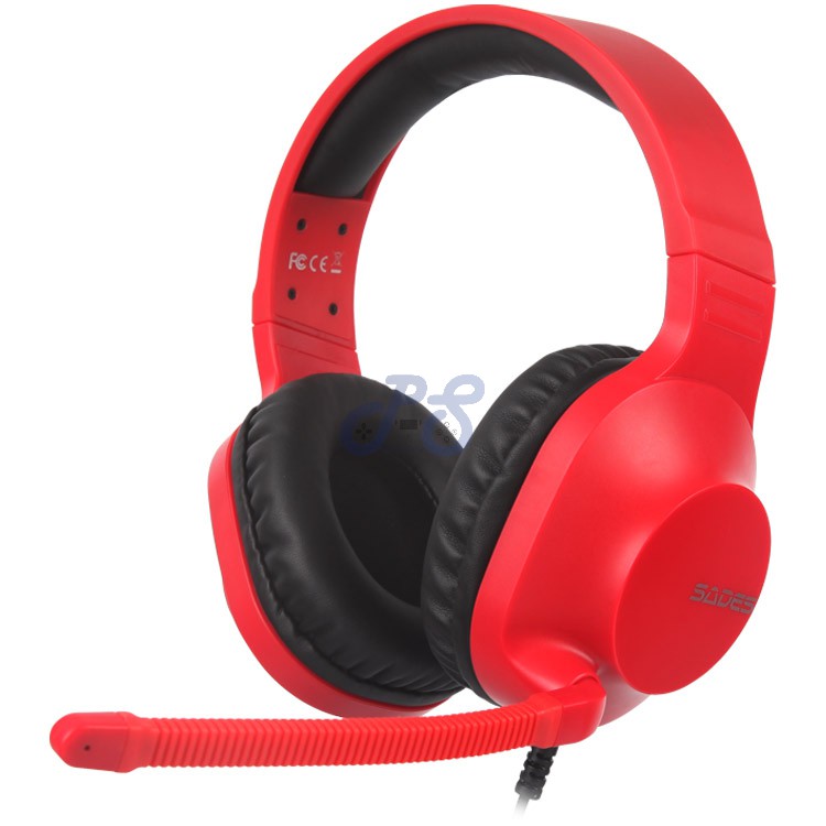 sades spirits gaming headset red