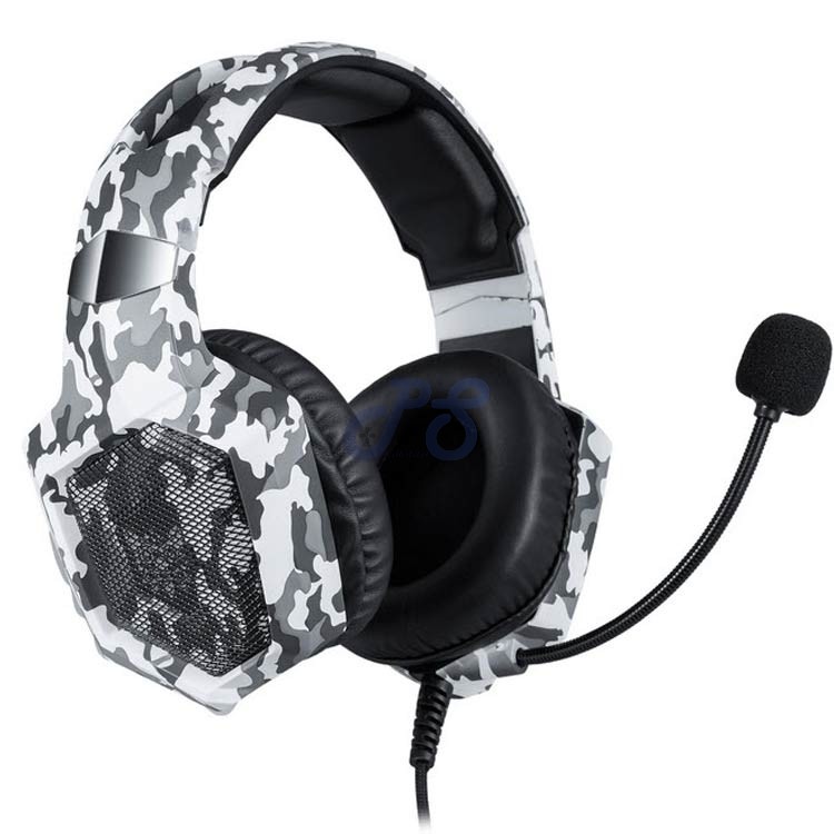 onikuma k8 professional gaming headset grey camo