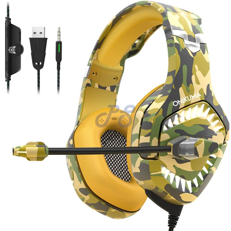 onikuma k1b pro gaming headset khaki