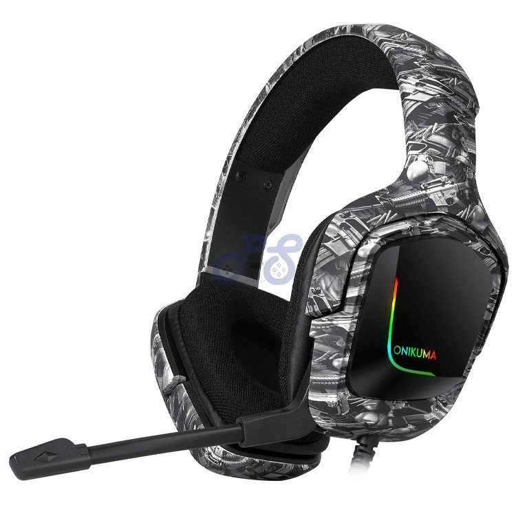 onikuma k20 gaming headset camo grey