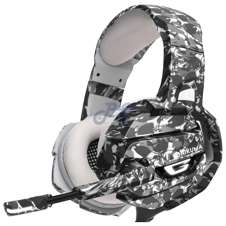 onikuma k5 gaming headset grey camo