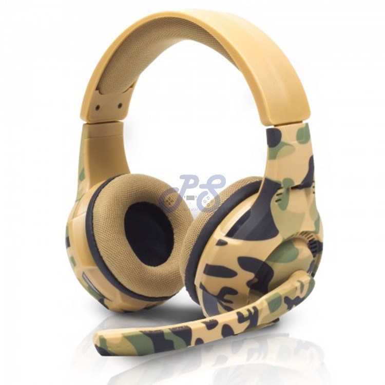 telaymus t8 gaming headset yellow camo