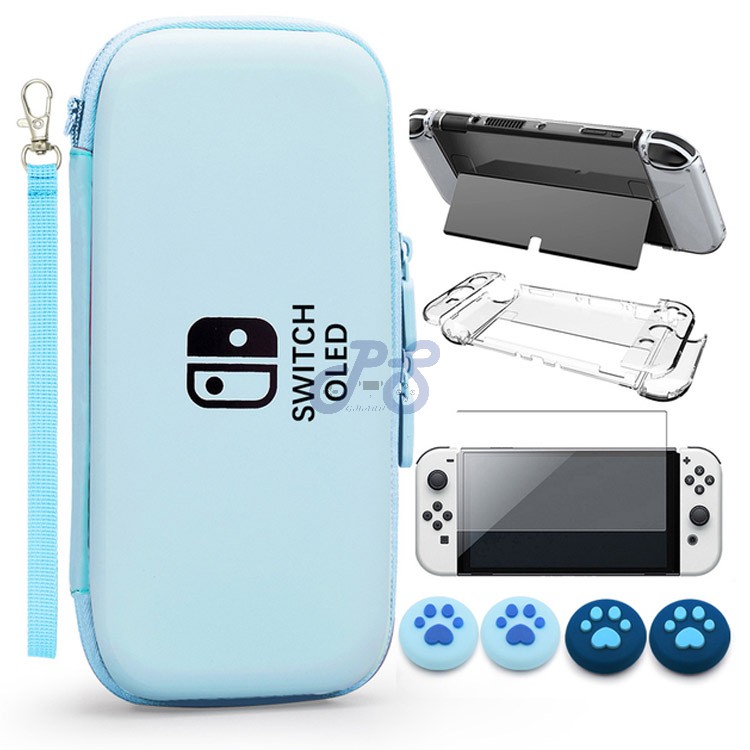 vgbus 7in1 accessory case for nintendo switch oled turquoise