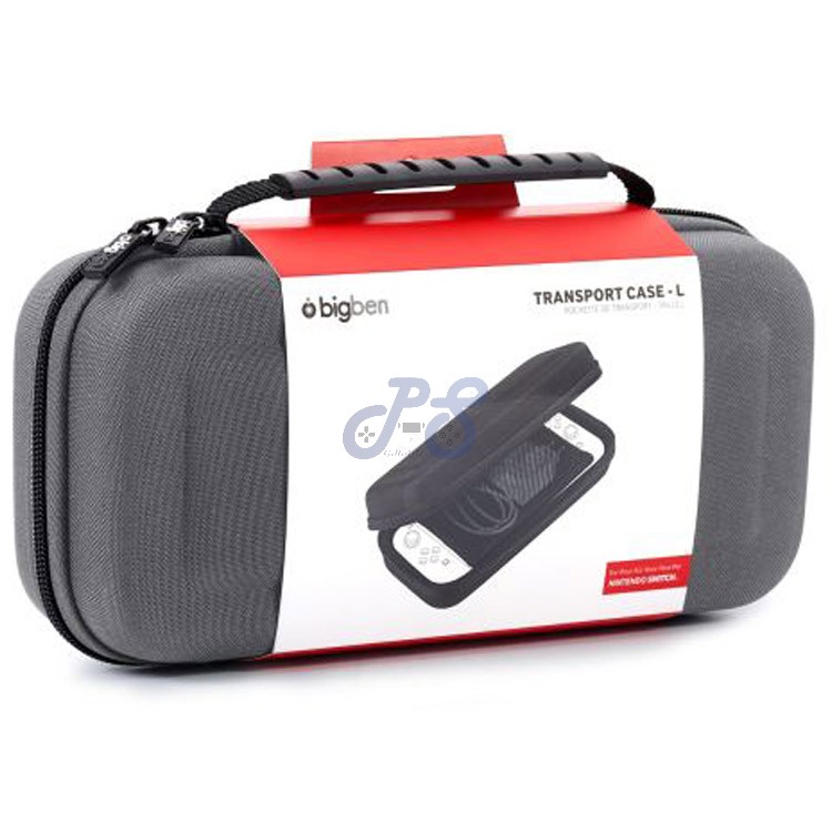 big ben nintendo switch transport case l grey