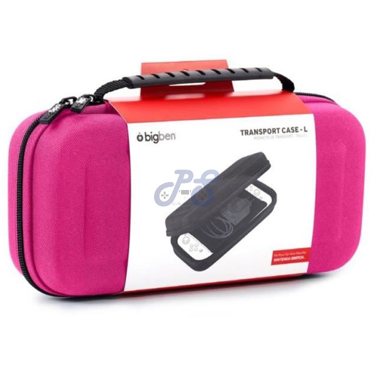 big ben nintendo switch transport case l pink