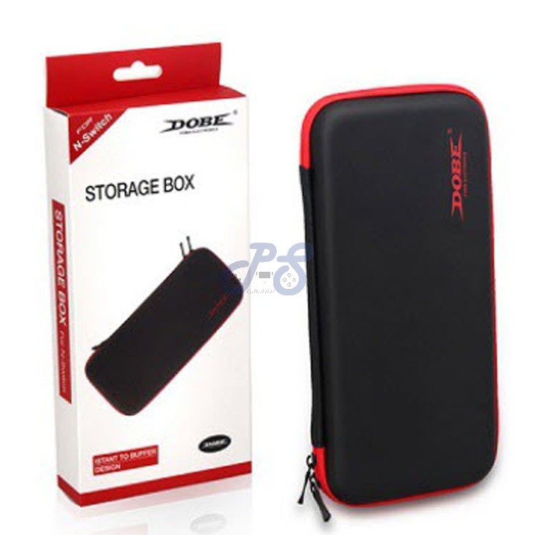 dobe storage bag for nintendo switch black red
