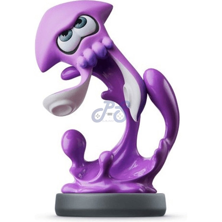 inkling squid amiibo figure neon purple splatoon