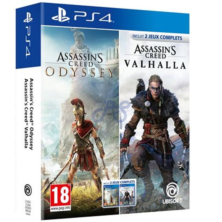 assassins creed odyssey assassins creed valhalla double pack ps4
