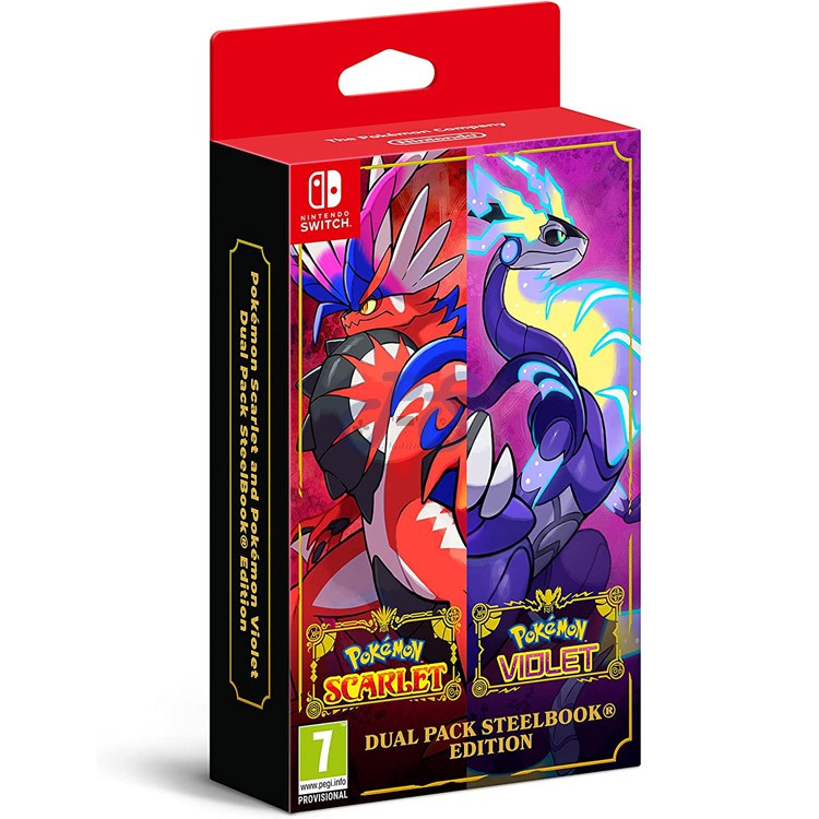 pokemon scarlet and pokemon violet dual pack steelbook edition nintendo switch