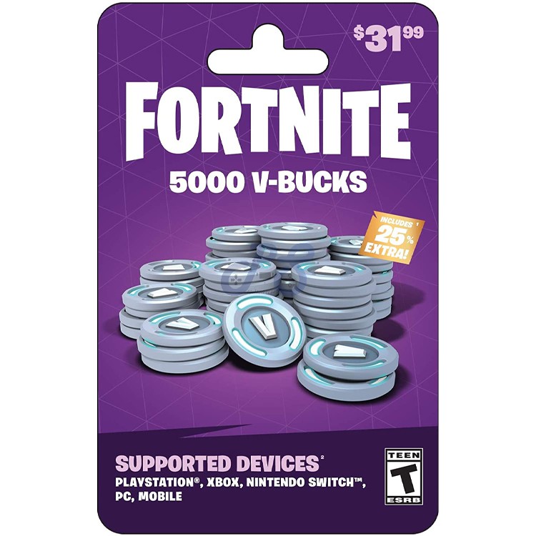 fortnite 5000 vbucks us
