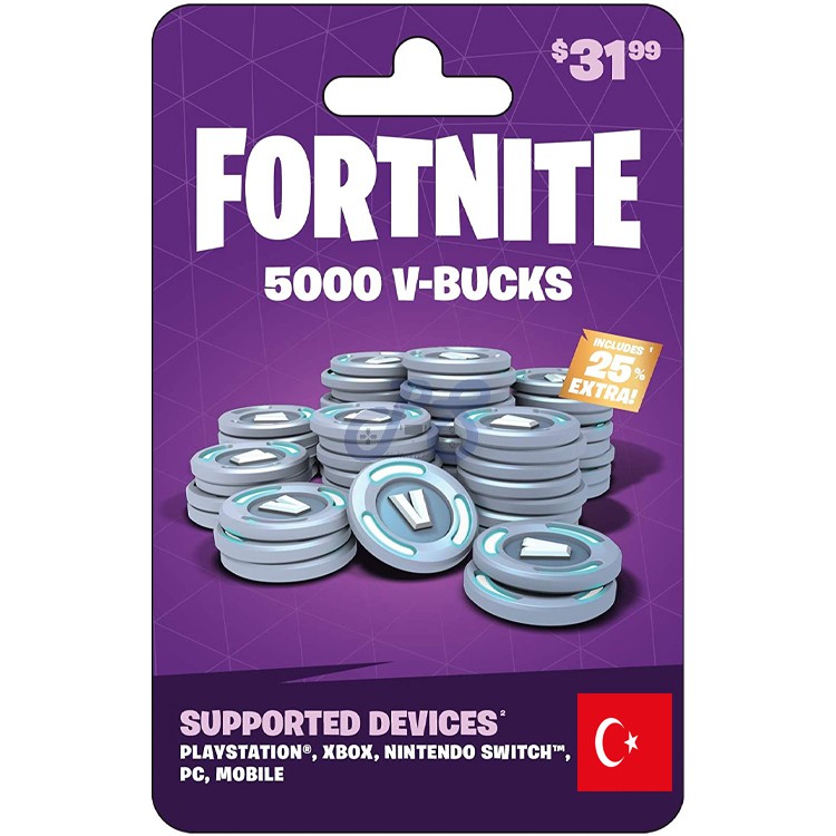 fortnite 5000 vbucks turkey