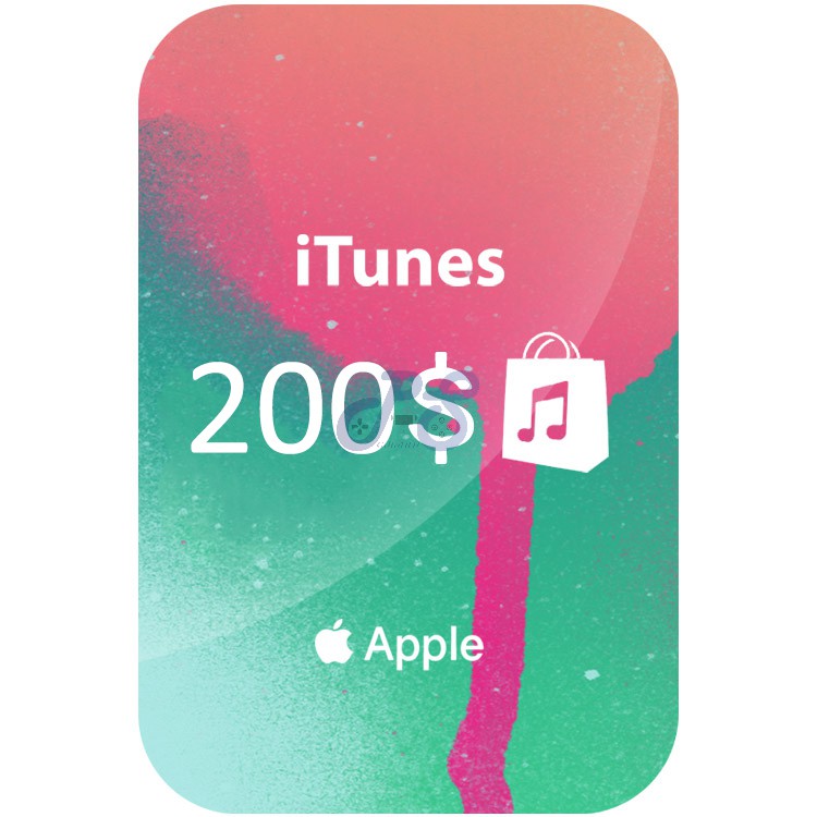 itunes 200 gift card دیجیتالی