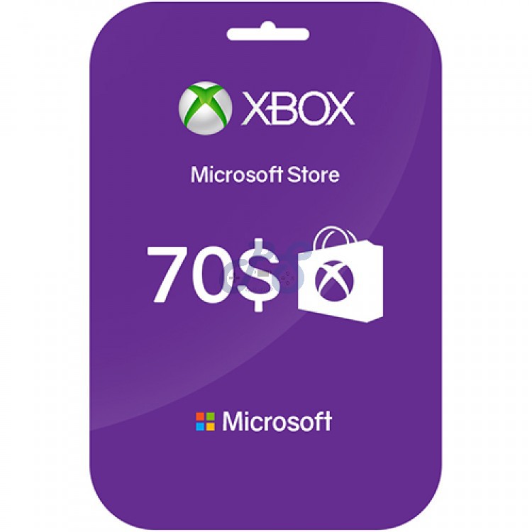 خرید گیفت کارت ۷۰ دلاری ایکس باکس xbox gift card